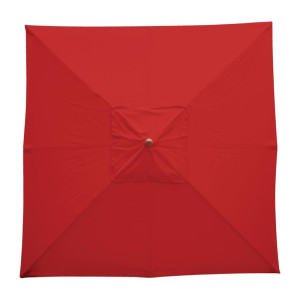 Rode Vierkante Parasol - 2,5m - Bolero