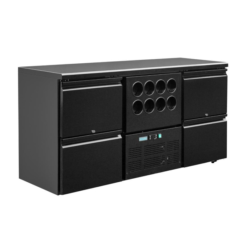 Back-Bar Series U 4 Drawers and Wine Cooler for 8 Bottles - 380L - Polar Back-Bar Series U 4 Drawers and Wine Cooler for 8 Bottles - 380L - Polar