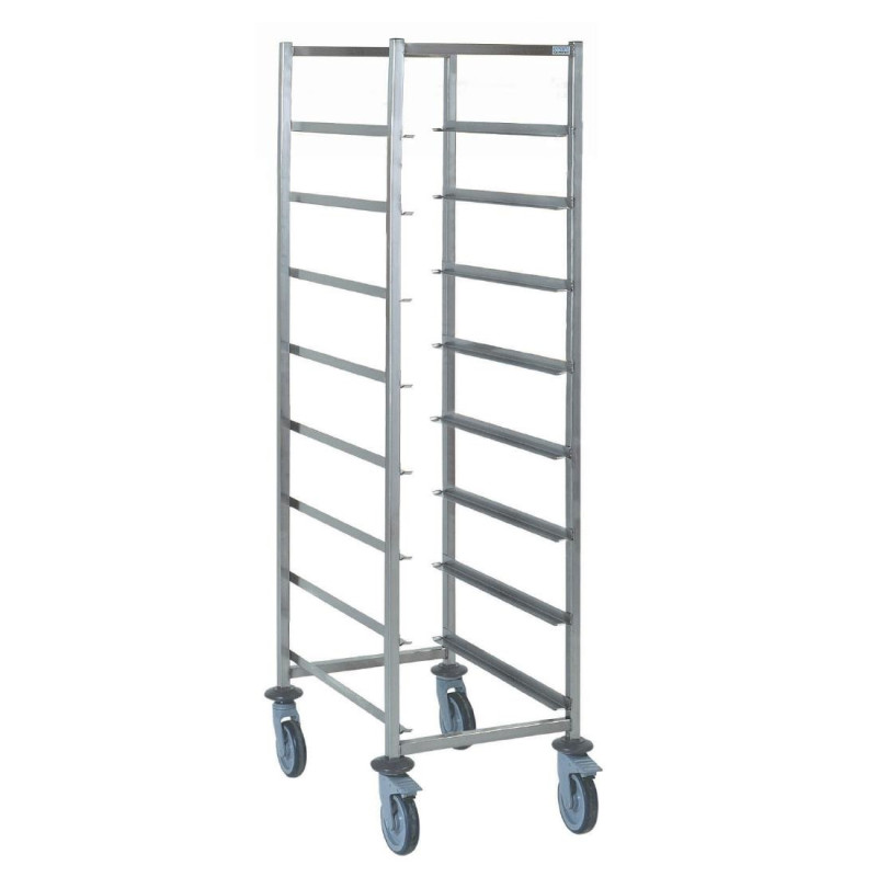 Chariot Pour Casiers À Vaisselle en Inox- 8 Niveaux - Tournus Chariot Pour Casiers À Vaisselle en Inox- 8 Niveaux - Tournus