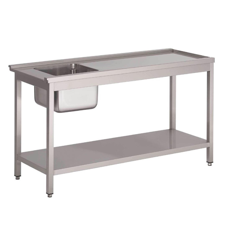 Left Pre-wash Table for Hood Dishwasher GL896 - L 1200mm - Gastro M Left Pre-wash Table for Hood Dishwasher GL896 - L 1200mm - Gastro M