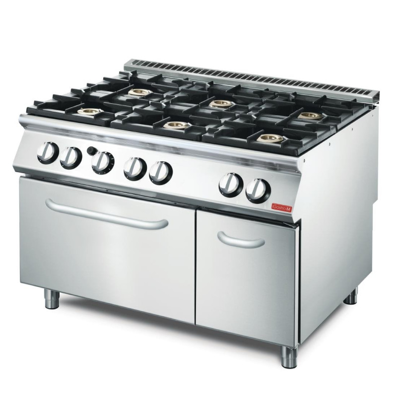 Zes-pits fornuis en gasoven 700 - Gastro M Zes-pits fornuis en gasoven 700 - Gastro M