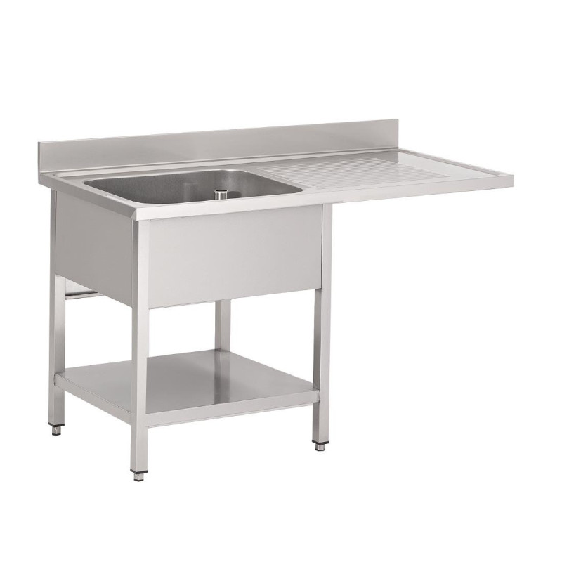 Edelstahlbecken mit Spülmaschinen-Durchgang B 1200 x T 700 mm - Gastro M Edelstahlbecken mit Spülmaschinen-Durchgang B 1200 x T 700 mm - Gastro M