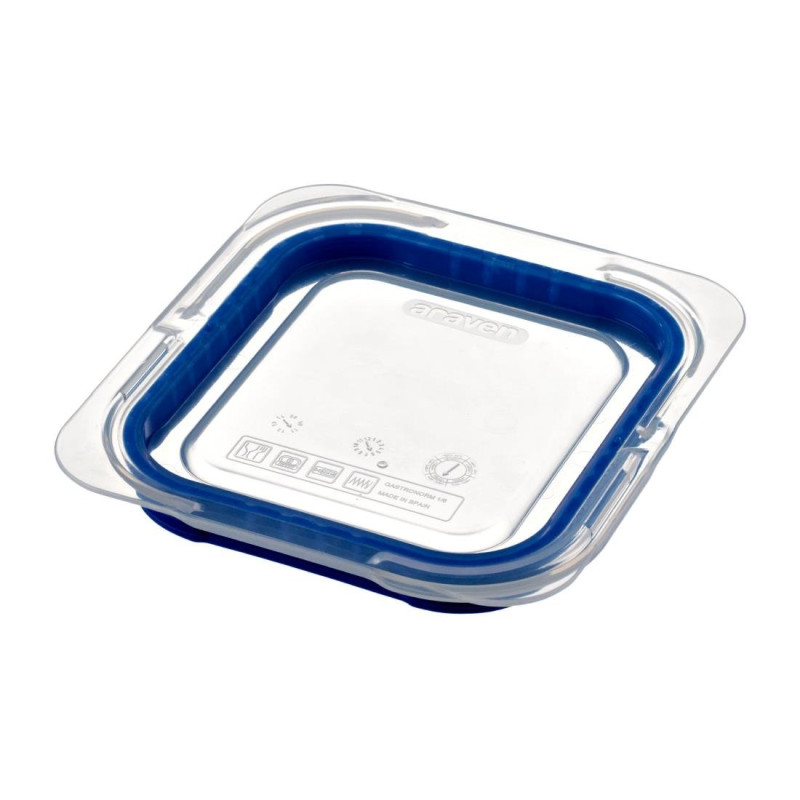 Deksel Blauw van BPA-vrij ABS - GN 1/6 - Araven - Fourniresto Deksel Blauw van BPA-vrij ABS - GN 1/6 - Araven - Fourniresto