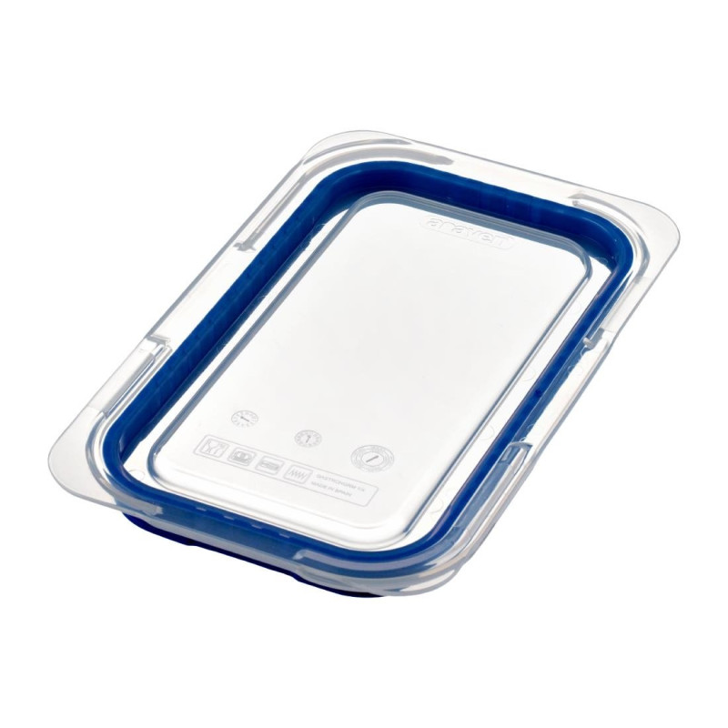 Blauer ABS-Deckel ohne BPA - GN 1/4 - Araven - Fourniresto Blauer ABS-Deckel ohne BPA - GN 1/4 - Araven - Fourniresto