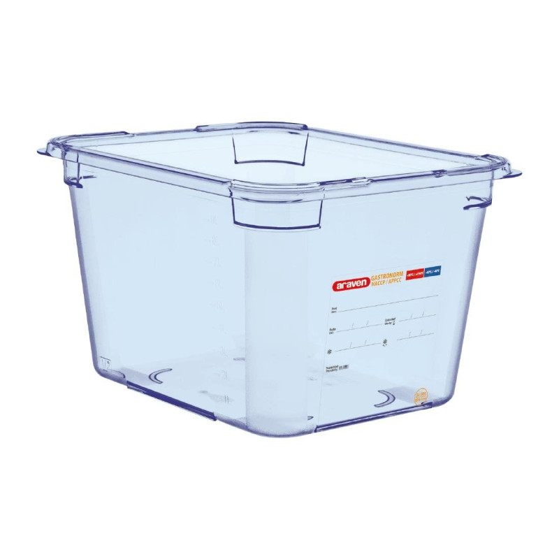 Blue Airtight Container ABS - GN 1/2 200 mm - Araven - Fourniresto Blue Airtight Container ABS - GN 1/2 200 mm - Araven - Fourniresto