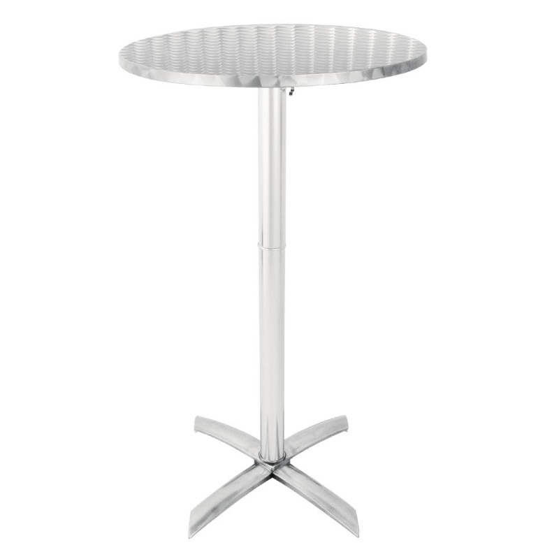 Stehtisch aus Edelstahl mit klappbarer Platte 600mm - Bolero - Fourniresto Stehtisch aus Edelstahl mit klappbarer Platte 600mm - Bolero - Fourniresto