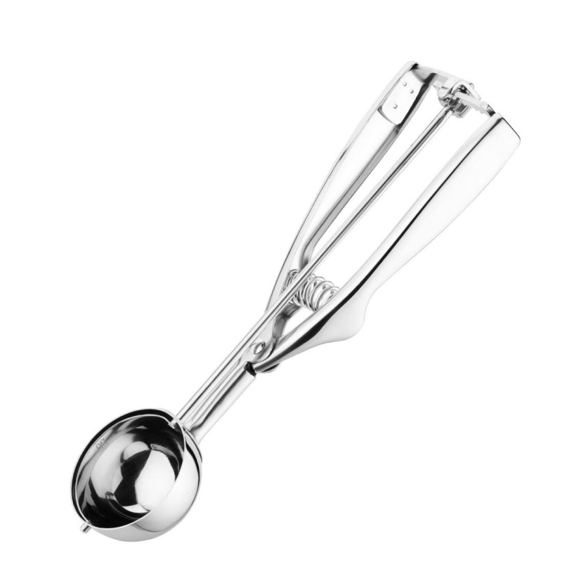 Stainless Steel 33ml Ice Cream Scoop - Vogue - Fourniresto Stainless Steel 33ml Ice Cream Scoop - Vogue - Fourniresto