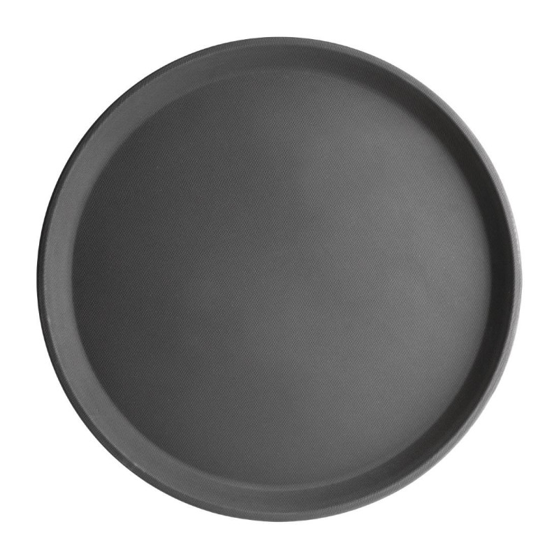 Antislip glasvezel ronde zwarte serveerplank 356mm - Olympia KRISTALLON - Fourniresto Antislip glasvezel ronde zwarte serveerplank 356mm - Olympia KRISTALLON - Fourniresto
