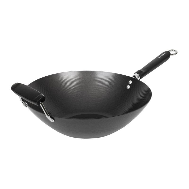 Non-stick Flat-Bottom Wok - 35 cm - Kitchen Craft - Fourniresto Non-stick Flat-Bottom Wok - 35 cm - Kitchen Craft - Fourniresto