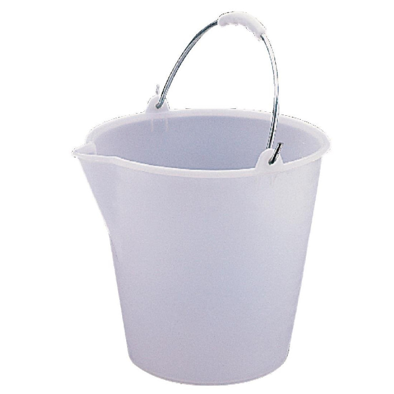 Emmer van zeer sterk wit plastic 12L - Jantex - Fourniresto Emmer van zeer sterk wit plastic 12L - Jantex - Fourniresto