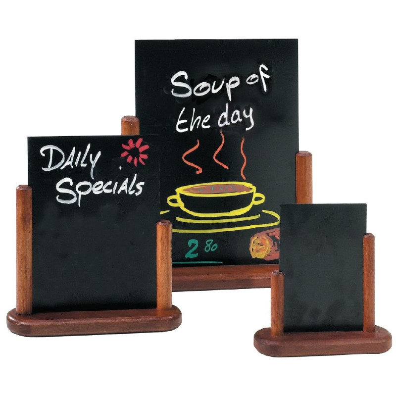 Table slate mahogany finish 170 x 155mm - Securit - Fourniresto Table slate mahogany finish 170 x 155mm - Securit - Fourniresto