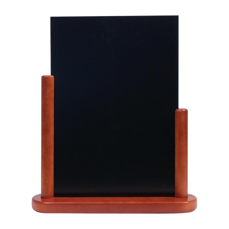 Ardoise de table finition acajou 320 x 270mm - Securit - Fourniresto Ardoise de table finition acajou 320 x 270mm - Securit - Fourniresto