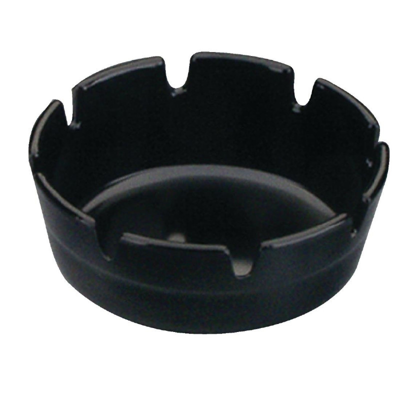 Black Melamine Ashtray - Ø 100mm - Olympia KRISTALLON Black Melamine Ashtray - Ø 100mm - Olympia KRISTALLON
