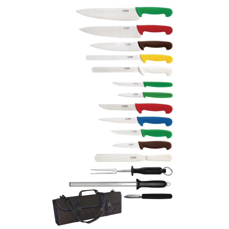 Komplettes Messerset - 15-teilig - Hygiplas Komplettes Messerset - 15-teilig - Hygiplas