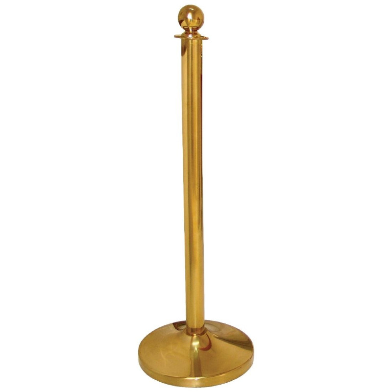 Stainless steel brass round head reception post - Bolero - Fourniresto Stainless steel brass round head reception post - Bolero - Fourniresto