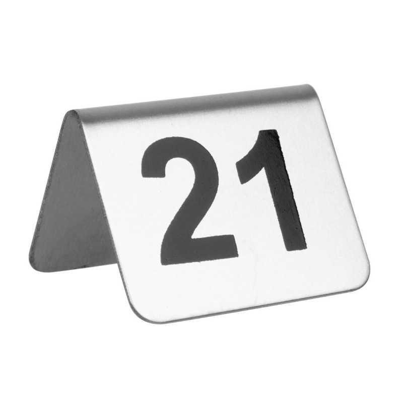 Tafelnummers van roestvrij staal 21 tot 30 - Olympia - Fourniresto Tafelnummers van roestvrij staal 21 tot 30 - Olympia - Fourniresto