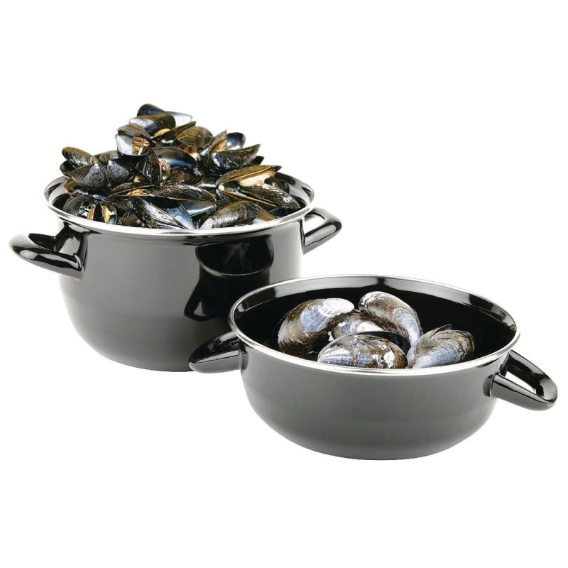 Geëmailleerde mosselpan 1,5 kg - Ø 220 mm - Olympia Geëmailleerde mosselpan 1,5 kg - Ø 220 mm - Olympia