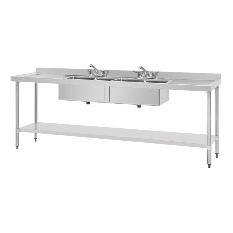 Spülbecken aus Edelstahl - B 2400 x T 600mm - Vogue Spülbecken aus Edelstahl - B 2400 x T 600mm - Vogue