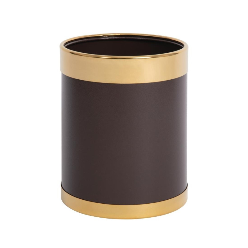 Papierkorb mit goldener Bordüre 10,2 L - Bolero - Fourniresto Papierkorb mit goldener Bordüre 10,2 L - Bolero - Fourniresto