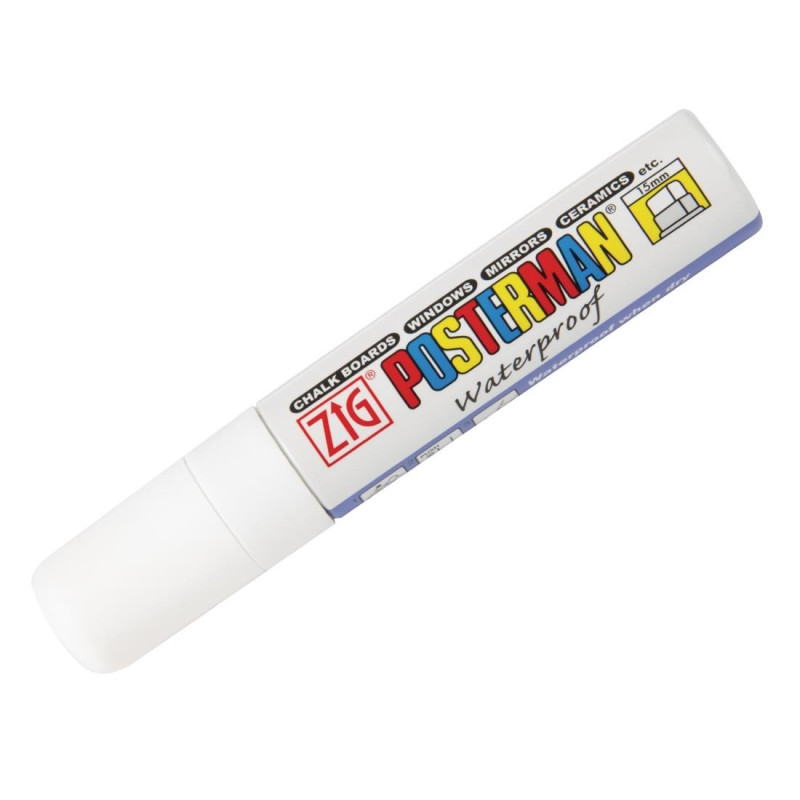 White chalk marker - wide square tip - Securit - Fourniresto White chalk marker - wide square tip - Securit - Fourniresto