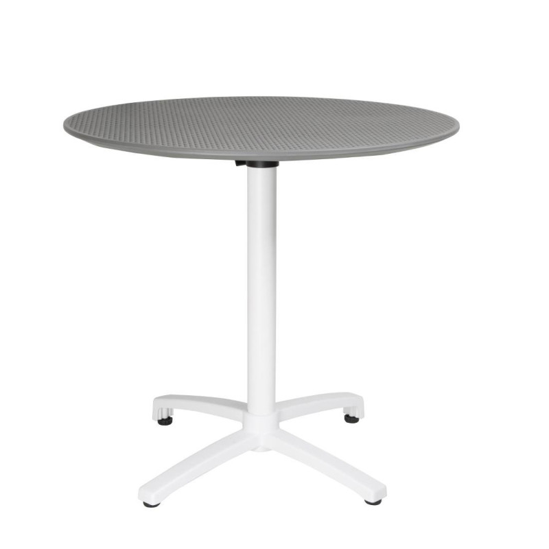Runder Klapp-Tisch aus PP - 800 mm - Dunkelgrau - Bolero Runder Klapp-Tisch aus PP - 800 mm - Dunkelgrau - Bolero