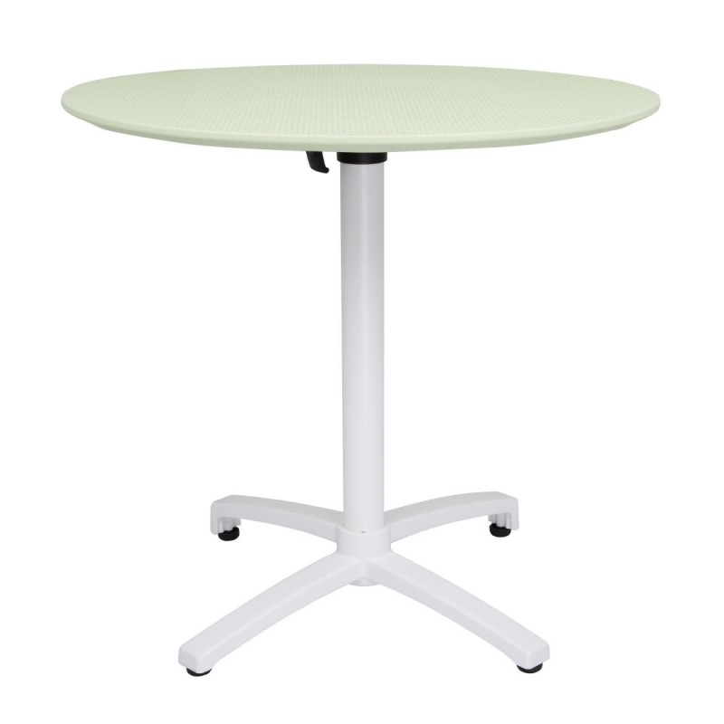 Folding Round Table in PP - 800 mm - Mint Green - Bolero Folding Round Table in PP - 800 mm - Mint Green - Bolero