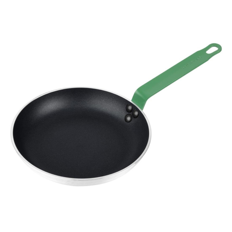 Aluminium-Antihaft-Pfanne mit grünem Griff Ø 240 mm - Professionelle Qualität Hygiplas Aluminium-Antihaft-Pfanne mit grünem Griff Ø 240 mm - Professionelle Qualität Hygiplas