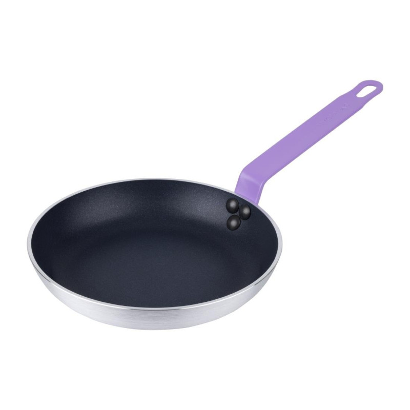 Aluminium-Antihaft-Pfanne Ø 240mm, violetter Griff Hygiplas - Teflon Platinum Plus Beschichtung Aluminium-Antihaft-Pfanne Ø 240mm, violetter Griff Hygiplas - Teflon Platinum Plus Beschichtung
