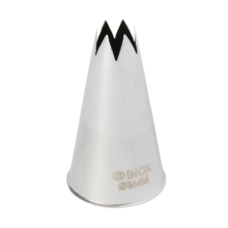 RVS geribbelde spuitmond 9 mm Schneider - Professionele keukenaccessoire RVS geribbelde spuitmond 9 mm Schneider - Professionele keukenaccessoire