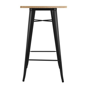 Schwarzer Bartisch mit Holzplatte Bolero - Elegant und funktional