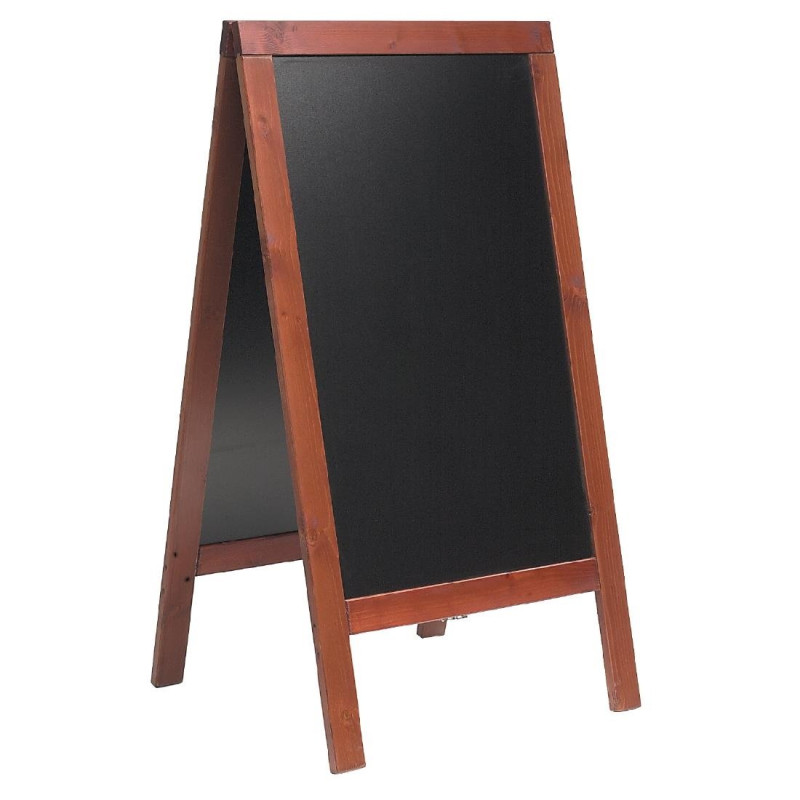 Gehwegschild Mahagoni 700x1350mm Sicherheitsglas - Hochwertig Gehwegschild Mahagoni 700x1350mm Sicherheitsglas - Hochwertig