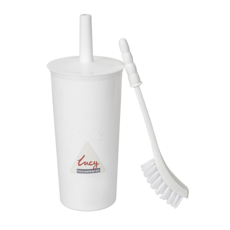 Brosse WC et support Blancs Jantex: Hygiène efficace, design élégant Brosse WC et support Blancs Jantex: Hygiène efficace, design élégant