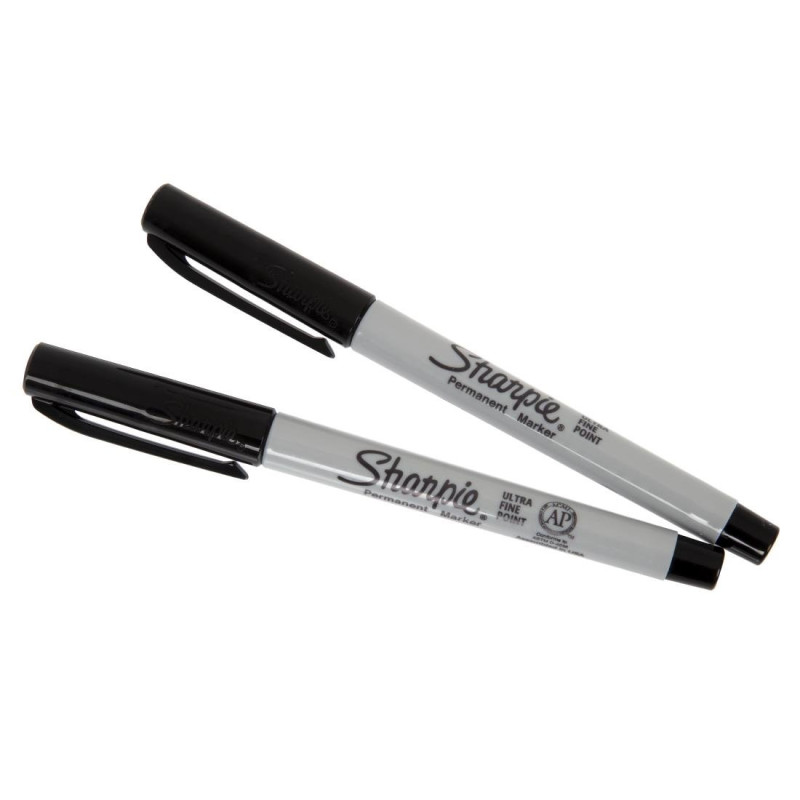 Feine schwarze Marker - Packung mit 2 | Qualität und Präzision Feine schwarze Marker - Packung mit 2 | Qualität und Präzision