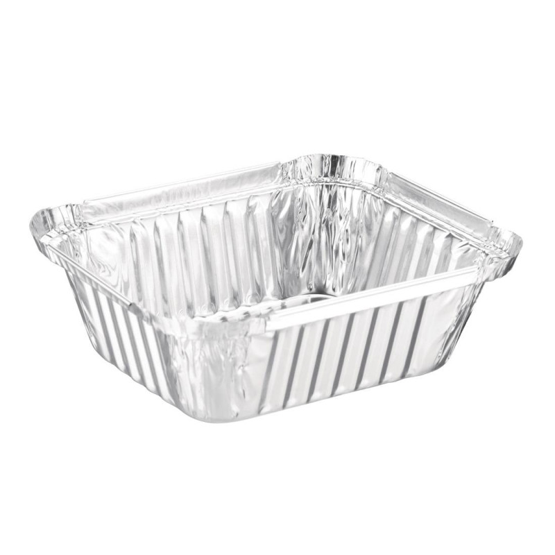 Rechteckige Aluminiumschalen 450ml - Packung mit 500 | Qualität und Praktikabilität Rechteckige Aluminiumschalen 450ml - Packung mit 500 | Qualität und Praktikabilität