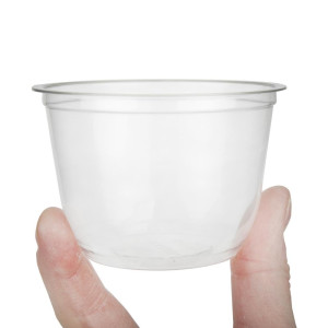 Transparente PET-Recyclingtöpfe 227 ml - Betonen Sie Ihre kulinarischen Kreationen!
