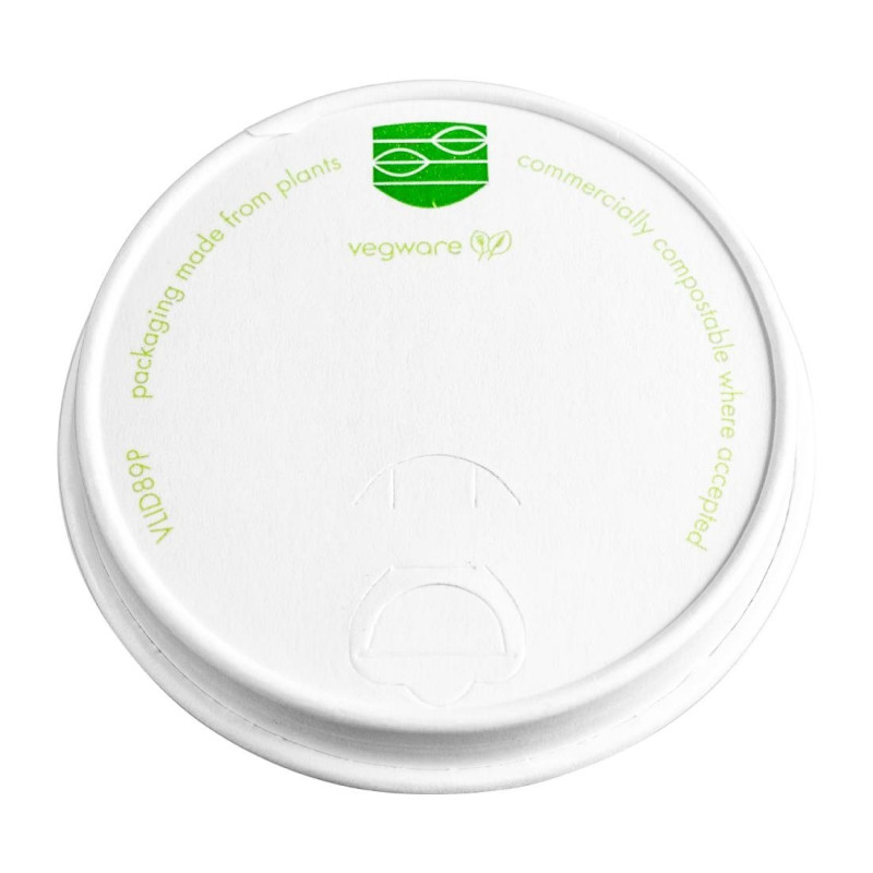 Vegware Series 89 hot cup lids - Pack of 1000 Vegware Series 89 hot cup lids - Pack of 1000