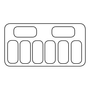 Eisvitrine - Statisch - 8 x 5 L - CombiSteel