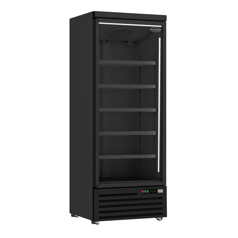 Positive Refrigerated Display Case 1 Black Door - 600 L | CombiSteel Positive Refrigerated Display Case 1 Black Door - 600 L | CombiSteel