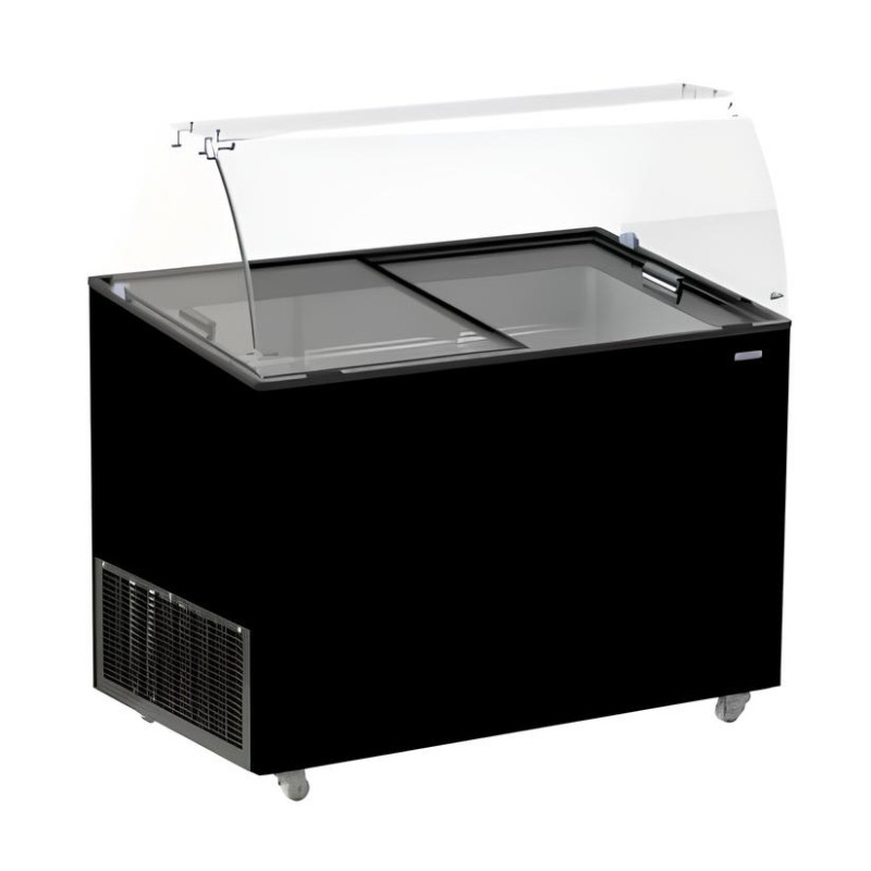 Vitrine à Crème Glacée Noire - 8 x 5 L | CombiSteel | Matériel de Restauration Vitrine à Crème Glacée Noire - 8 x 5 L | CombiSteel | Matériel de Restauration