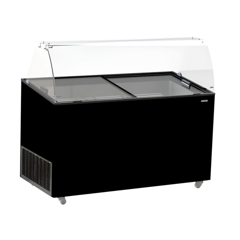 Eisvitrine Schwarz - Optimale Aufbewahrung von 10 x 5 L - Marke CombiSteel Eisvitrine Schwarz - Optimale Aufbewahrung von 10 x 5 L - Marke CombiSteel