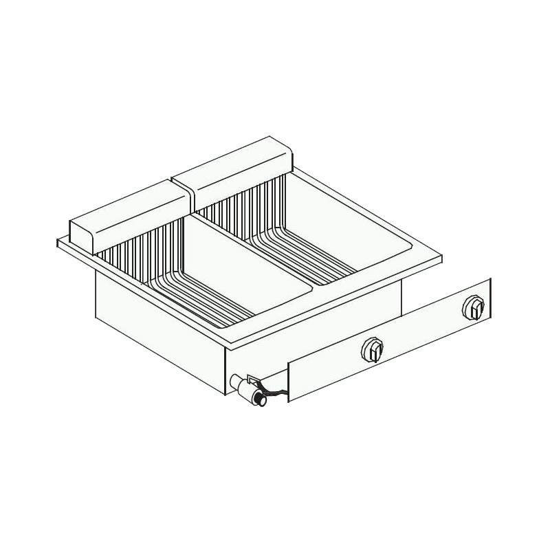 Einbaufritteuse 2 x 10 L - Hochleistung CombiSteel Einbaufritteuse 2 x 10 L - Hochleistung CombiSteel