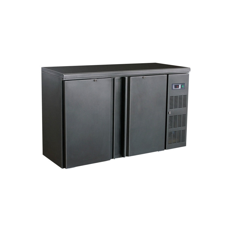 Refrigerated Back Bar 2 Doors 350 L - Combisteel - Black - CHR Refrigerated Back Bar 2 Doors 350 L - Combisteel - Black - CHR