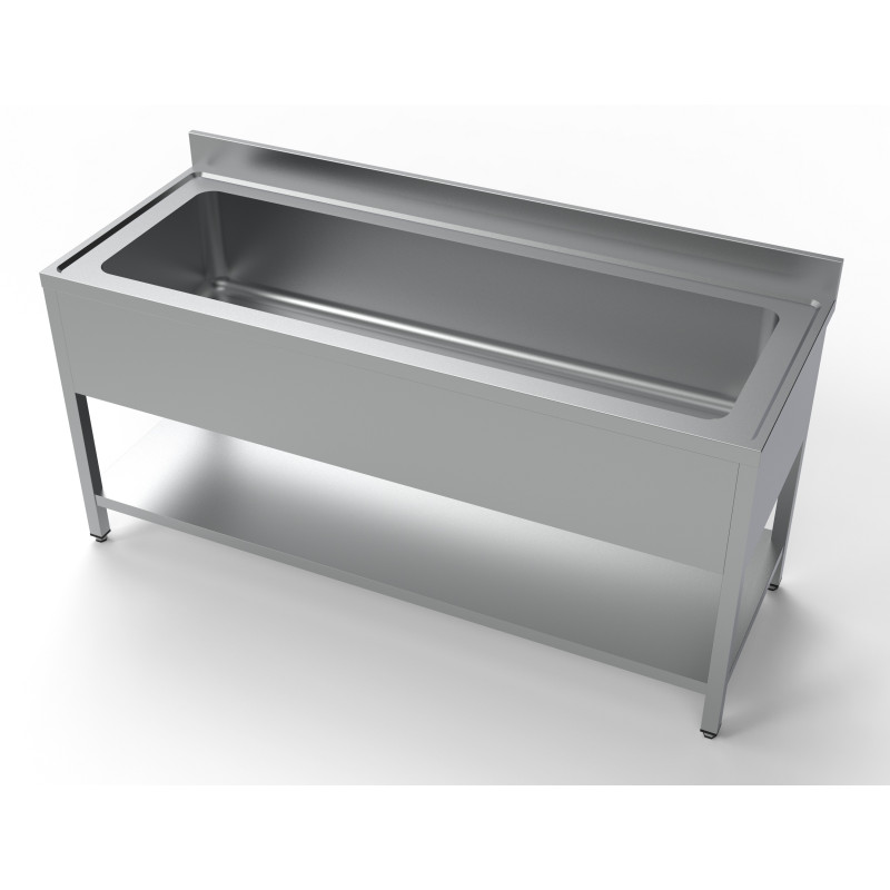 Eintauchbecken 1 Edelstahl - 1800x700mm, Rückwand & Regal - CombiSteel Eintauchbecken 1 Edelstahl - 1800x700mm, Rückwand & Regal - CombiSteel