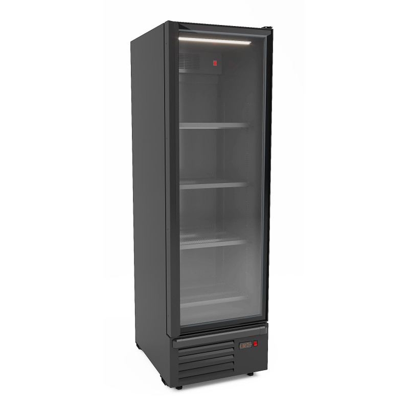 Positieve Koelkast Met Glazen Deur-Zwart 550L CombiSteel: Optimale Temperatuur Positieve Koelkast Met Glazen Deur-Zwart 550L CombiSteel: Optimale Temperatuur
