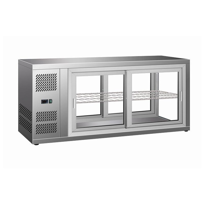 Refrigerated Pastry Display Case 150L - CombiSteel | Ventilated Cooling & LED Lighting Refrigerated Pastry Display Case 150L - CombiSteel | Ventilated Cooling & LED Lighting