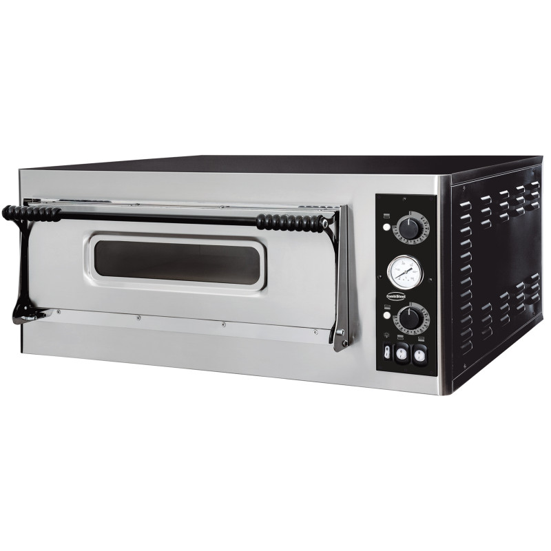 Professioneller Pizzaofen Combisteel: 4 Pizzen - 400V - Backkammer Professioneller Pizzaofen Combisteel: 4 Pizzen - 400V - Backkammer