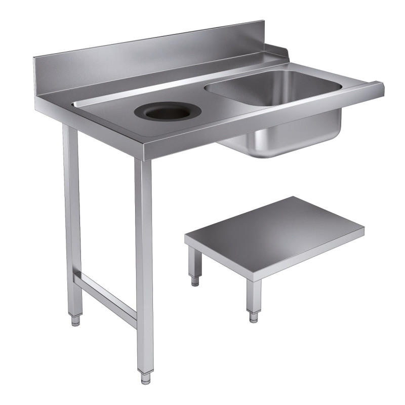 Edelstahl-Ladetisch - Abfallloch links | CombiSteel Edelstahl-Ladetisch - Abfallloch links | CombiSteel