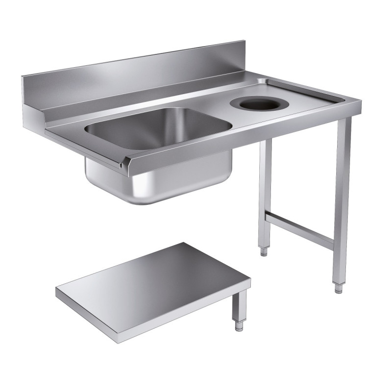 Ladetisch mit Abfallloch - L 1200 x T 750 mm - CombiSteel Ladetisch mit Abfallloch - L 1200 x T 750 mm - CombiSteel