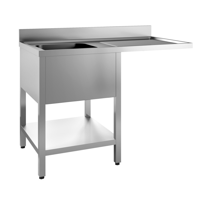 Stainless Steel Sink 1 with Right Passage - CombiSteel Stainless Steel Sink 1 with Right Passage - CombiSteel