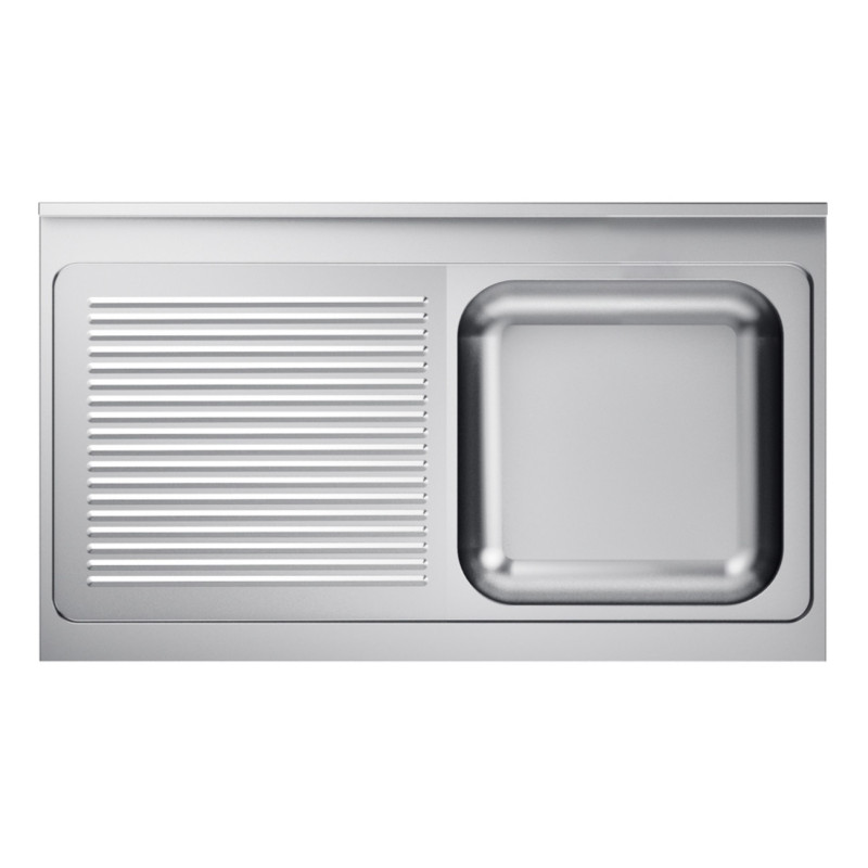 Stainless Steel Sink 1 Bowl with Drainer on the Left - L 1200 x D 700 mm CombiSteel Stainless Steel Sink 1 Bowl with Drainer on the Left - L 1200 x D 700 mm CombiSteel